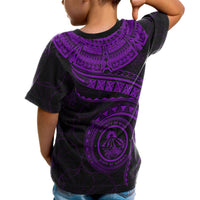 Polynesian Hawaii T Shirt Maui Polynesian Waves (Purple) - Polynesian Pride