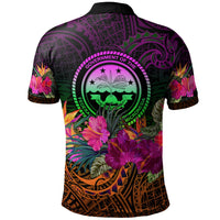 Federated States of Micronesia Custom Polo Shirt Summer Hibiscus - Polynesian Pride