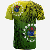 Cook Islands Patterns With Coat of Arms T Shirt LT20 - Polynesian Pride