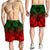 Polynesian Men's Shorts - Red Hibiscus Patterns - Polynesian Pride