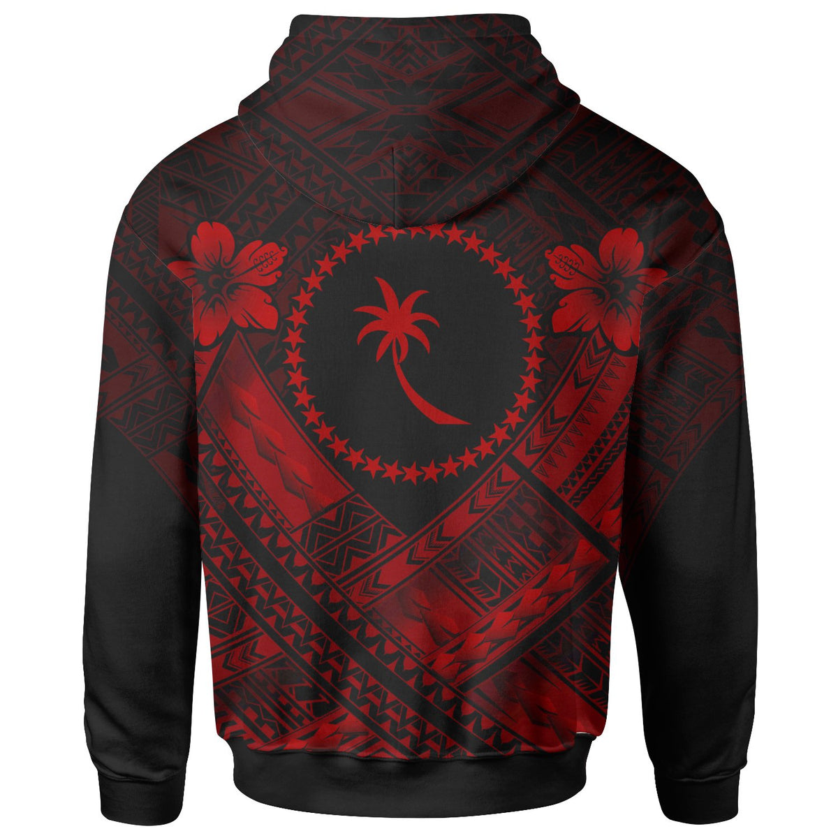 Chuuk Polynesian Hoodie Chuuk Red Seal Camisole Hibiscus Style - Polynesian Pride