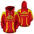 Hawaii Polynesian Mauna Kea Zip up Hoodie Unisex Red - Polynesian Pride