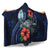 Guam Polynesian Hooded Blanket - Blue Turtle Hibiscus - Polynesian Pride