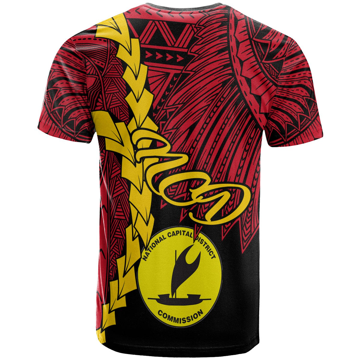 Papua New Guinea National Capital District Province Polynesian Custom T Shirt Tribal Wave Tattoo - Polynesian Pride