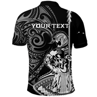Custom Hawaii Ikaika Warrior Polo Shirt LT2 BLACK - Polynesian Pride