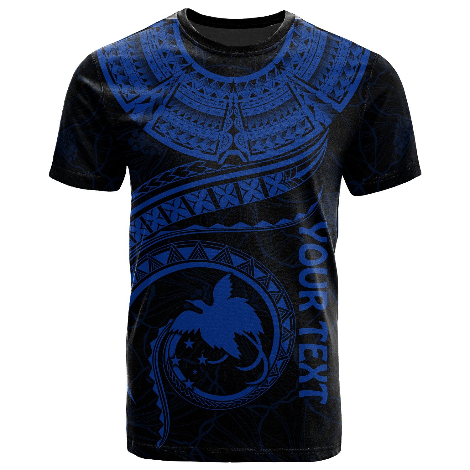 Papua New Guinea Polynesian Custom T Shirt Papua New Guinea Waves (Blue) Unisex Blue - Polynesian Pride