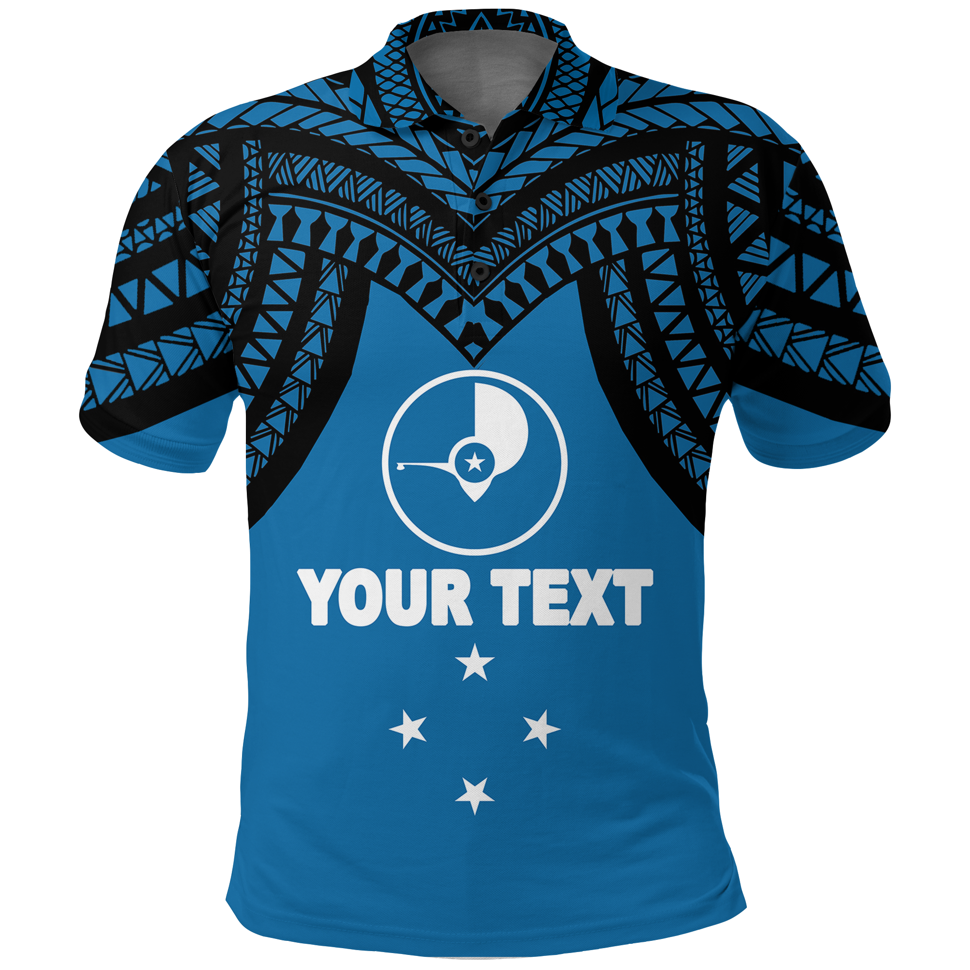 Custom Micronesia Yap Proud Yapese Polo Shirt LT12 Unisex Blue - Polynesian Pride