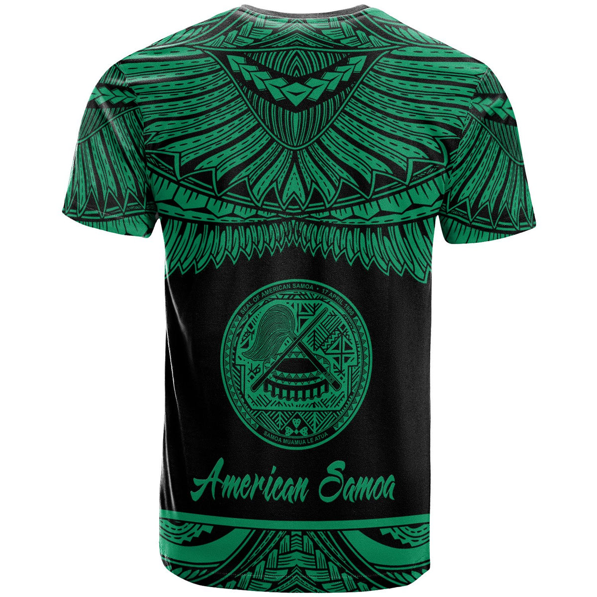 American Samoa Polynesian T Shirt American Samoa Pride Green Version - Polynesian Pride