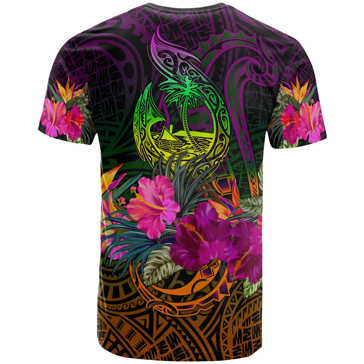 Guam Polynesian T Shirt Summer Hibiscus - Polynesian Pride
