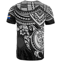 Marshall Islands Polynesian T Shirt Marshall Islands Flag White Turtle Hibiscus - Polynesian Pride