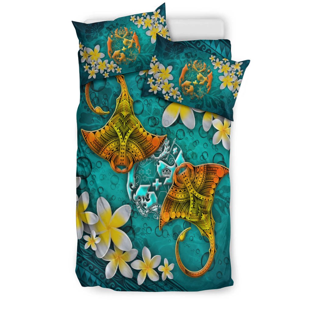 Tonga Polynesian Bedding Set - Manta Ray Ocean - Polynesian Pride