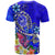 Tahiti Custom T Shirt Turtle Plumeria (Blue) - Polynesian Pride