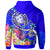 Fiji Custom Hoodie Turtle Plumeria (Blue) - Polynesian Pride