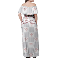 Hawaii Kanaka Kauai High School Off Shoulder Long Dress - LT12 - Polynesian Pride