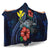 Hawaii Polynesian Hooded Blanket - Blue Turtle Hibiscus - Polynesian Pride