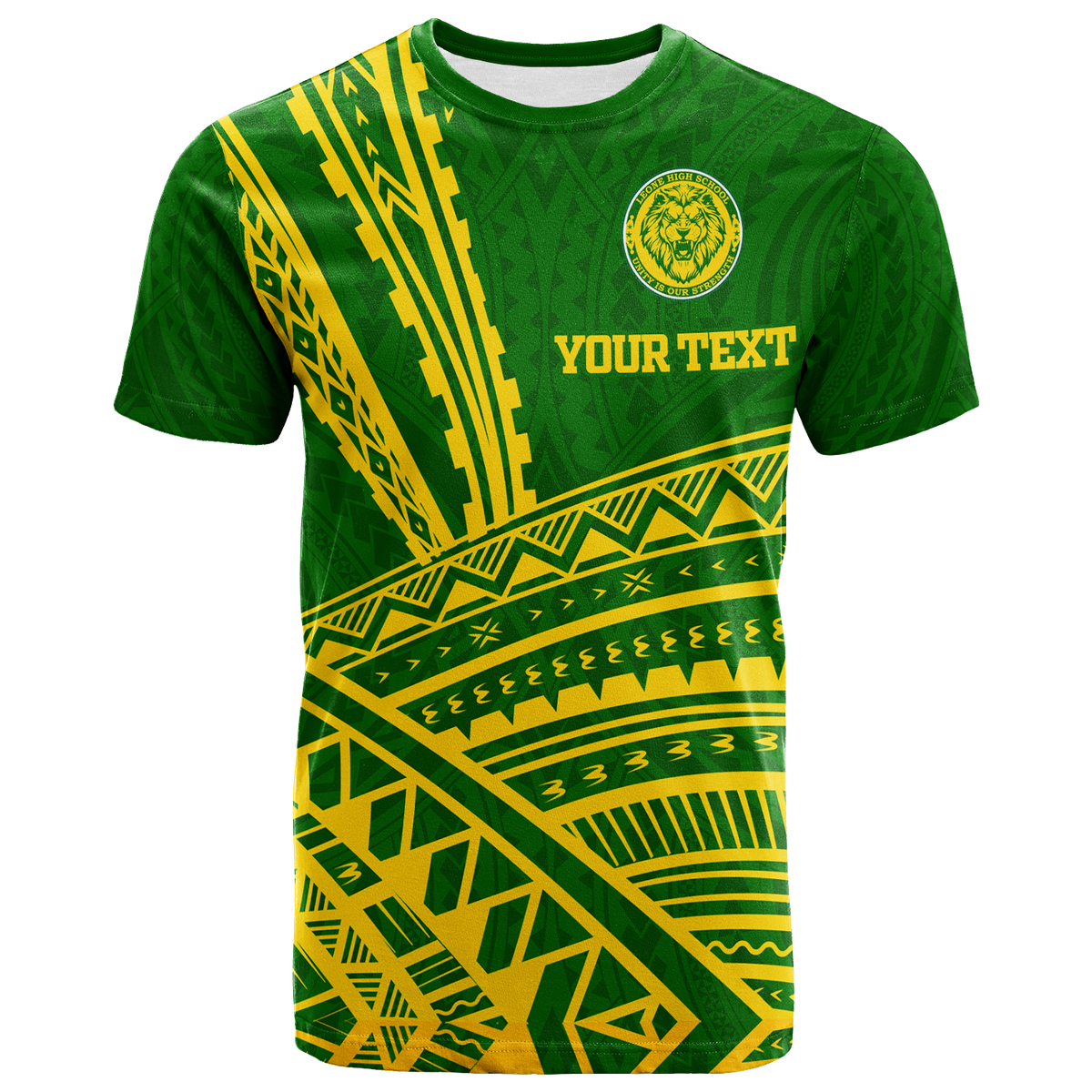 Custom Leone High School Pride T Shirt LT12 Unisex Green - Polynesian Pride
