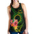 Cook Islands Polynesian Women's Racerback Tank - Floral With Seal Flag Color - Polynesian Pride