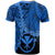 Hawaii Polynesian T Shirt Tribal Wave Tattoo Blue - Polynesian Pride