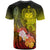 Samoa T Shirt Humpback Whale with Tropical Flowers (Yellow) - Polynesian Pride