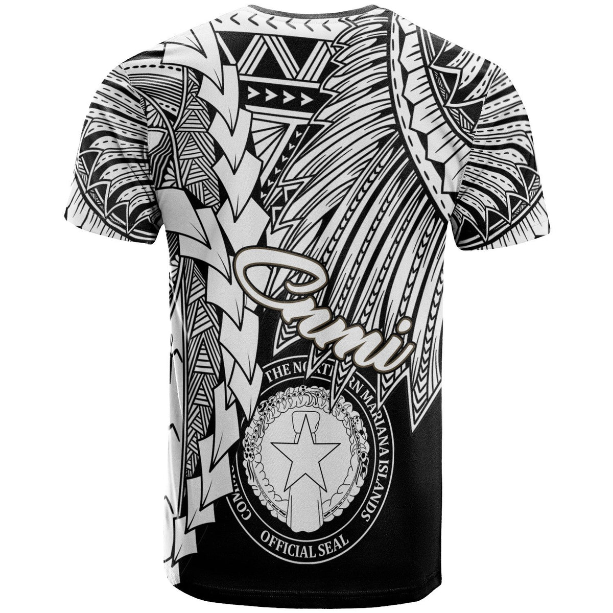 Northern Mariana Islands Polynesian Custom T Shirt Tribal Wave Tattoo White - Polynesian Pride