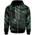 Fiji Polynesian Zip Hoodie Polynesian Tattoo Green Version Unisex Green - Polynesian Pride