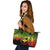 Polynesian Hawaii Leather Tote Bag - Tribal Wave Tattoo Reggae - Polynesian Pride