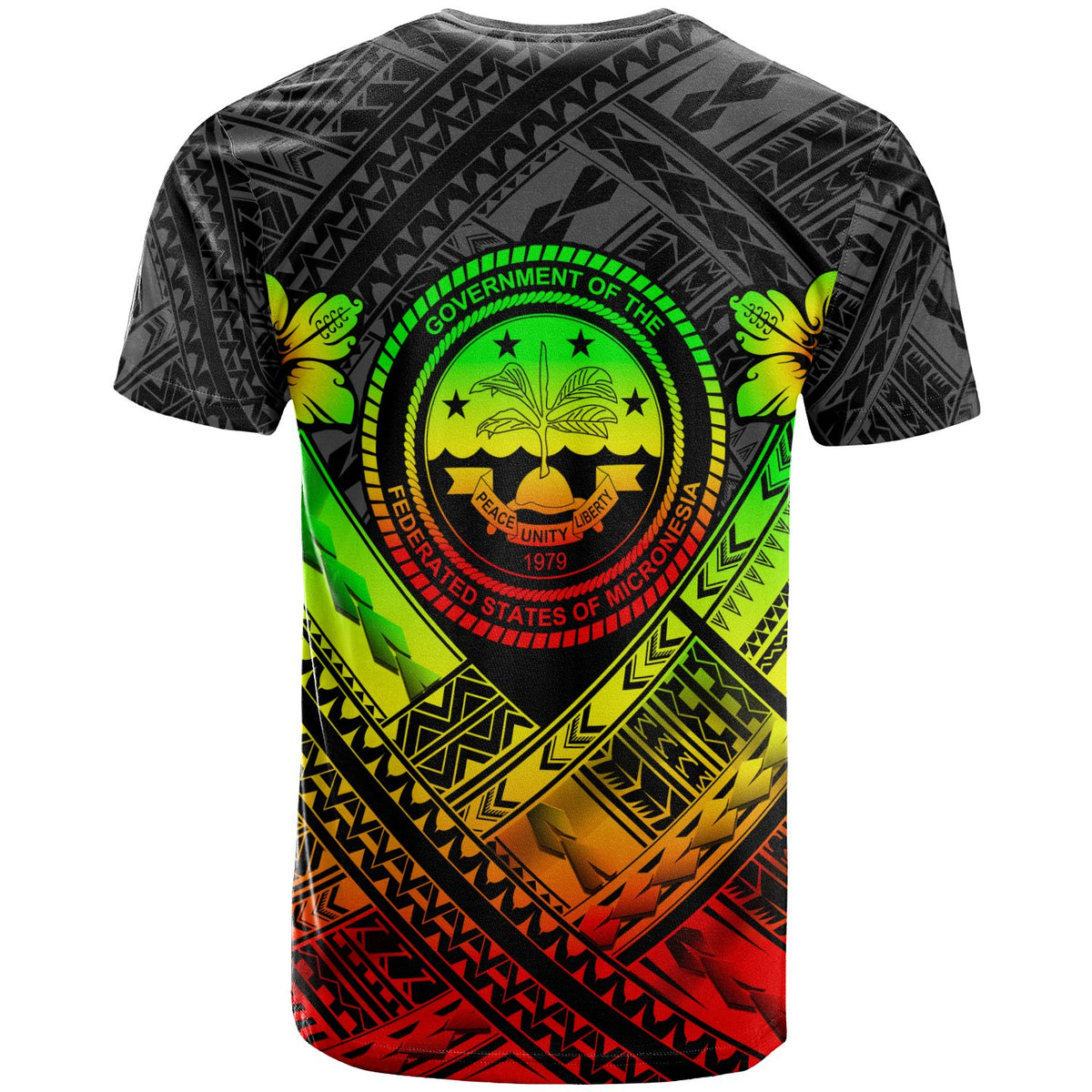 Federated States of Micronesia Polynesian Custom T Shirt Federated States of Micronesia Reggae Seal Camisole Hibiscus Style - Polynesian Pride