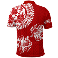 Valentine Day Tonga Couple Love Queen Polo Shirt Tongan Turtle LT12 - Polynesian Pride