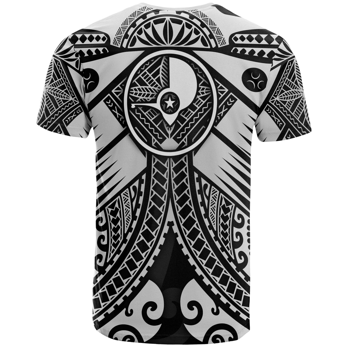 YAP T Shirt White Seal with Polynesian Tattoo - Polynesian Pride