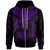 Polynesian Hawaii Zip up Hoodie Hawaiian Waves (Purple) Unisex Purple - Polynesian Pride