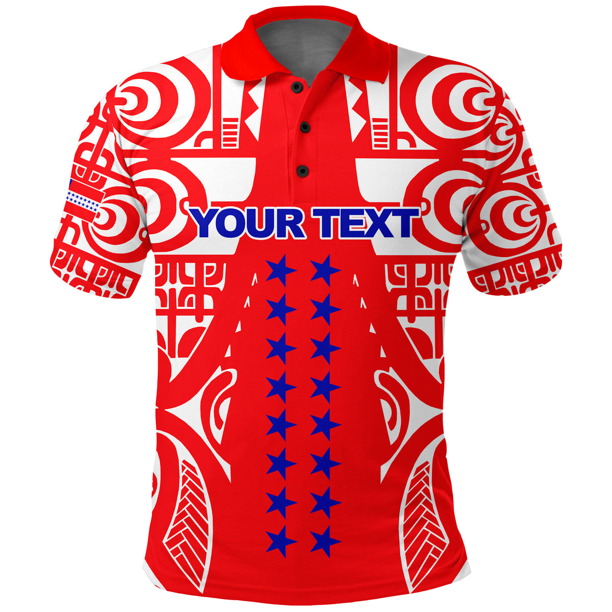 Custom Tuamotu Archipelago Tribal Tattoo Polo Shirt LT12 Unisex Red - Polynesian Pride