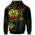 Tahiti Custom Zip up Hoodie Reggae Turtle - Polynesian Pride