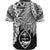 Guam Polynesian Baseball Shirt - Tribal Wave Tattoo White - Polynesian Pride