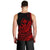 Hawaii Humpback Whale With Hibiscus Tribal Red Men Tank Top - LT12 - Polynesian Pride