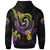 American Samoa Custom Hoodie Plumeria Flowers with Spiral Patterns - Polynesian Pride