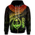 Guam Polynesian Zip up Hoodie Guam Waves (Reggae) Unisex Reggae - Polynesian Pride