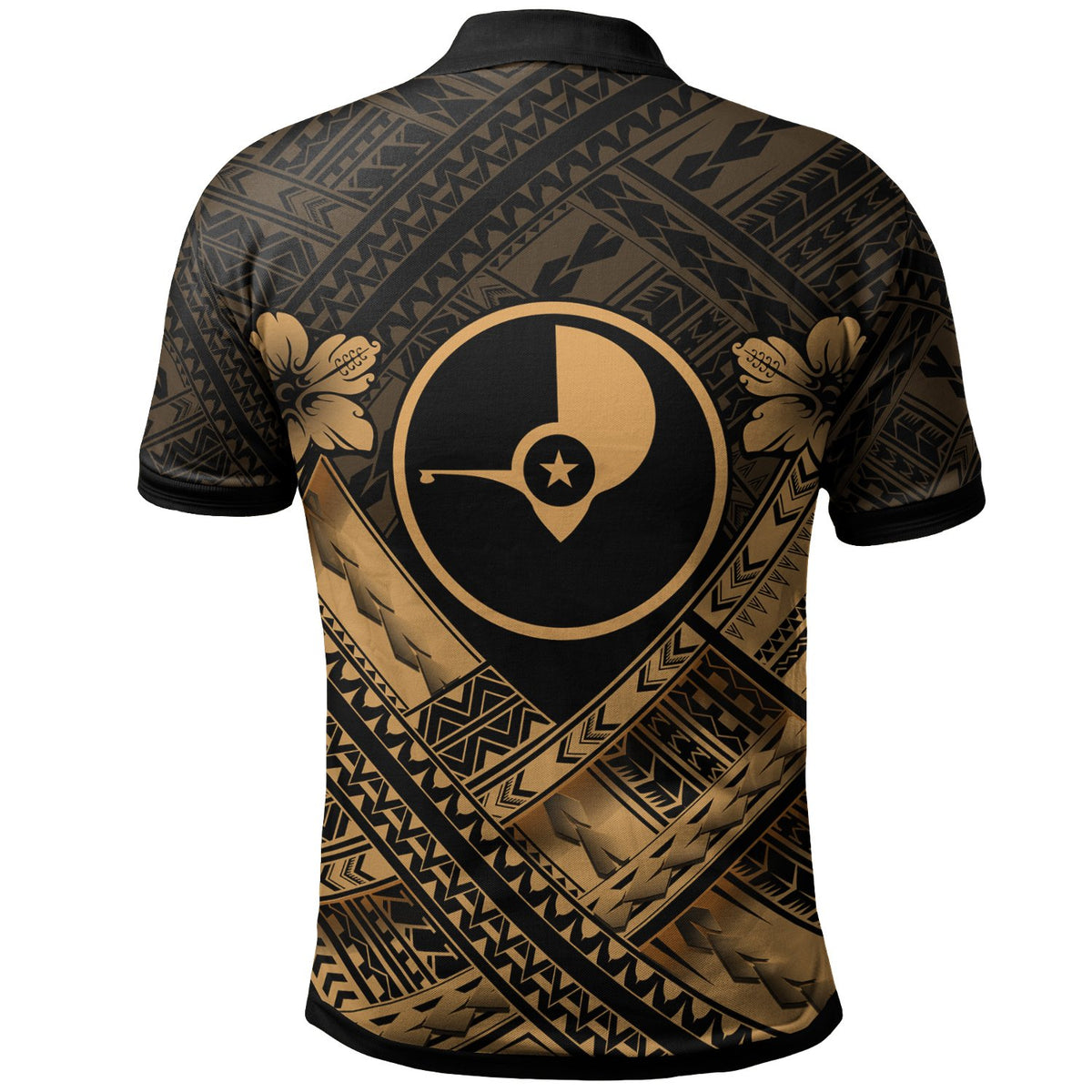 Yap Custom Polynesian Polo Shirt Yap Gold Seal Camisole Hibiscus Style - Polynesian Pride