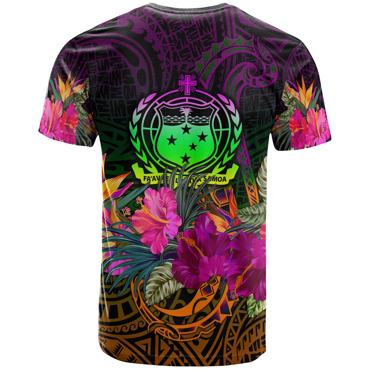Samoa Custom T Shirt Summer Hibiscus - Polynesian Pride