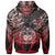 Samoa Polynesian All Over Zip up Hoodie Eagle Tribal Pattern Red - Polynesian Pride