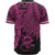 Vanuatu Polynesian Custom Personalised Baseball Shirt - Tribal Wave Tattoo Pink - Polynesian Pride