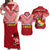 Custom MMT Tonga Rugby Matching Dress and Hawaiian Shirt Ngatu Mate Maa Tonga Special LT13 Red - Polynesian Pride