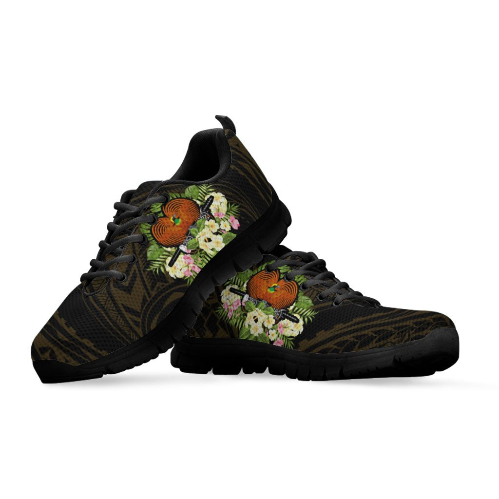 Papua New Guinea Sneakers - Polynesian Gold Patterns Collection - Polynesian Pride