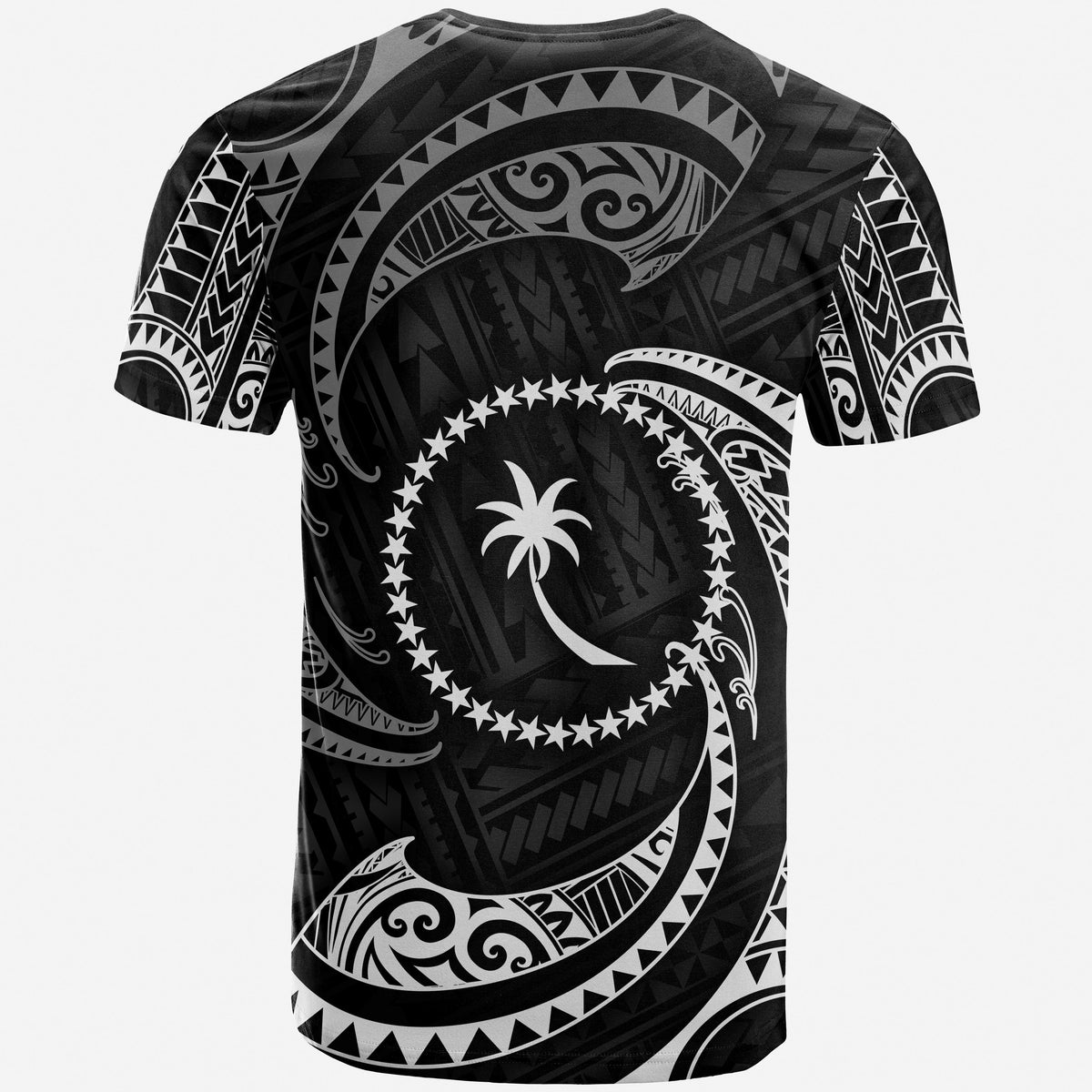 Chuuk Micronesia T Shirt White Tribal Wave - Polynesian Pride