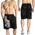 Guam Men's Short - Guam Seal Polynesian Patterns Plumeria (Black) - Polynesian Pride