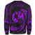 Tonga Polynesian Custom Personalised Sweater - Purple Tribal Wave - Polynesian Pride