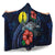 New Caledonia Polynesian Hooded Blanket - Blue Turtle Hibiscus - Polynesian Pride