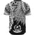 Vanuatu Polynesian Baseball Shirt - Tribal Wave Tattoo White - Polynesian Pride