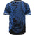 Palau Polynesian Baseball Shirt - Tribal Wave Tattoo Blue - Polynesian Pride