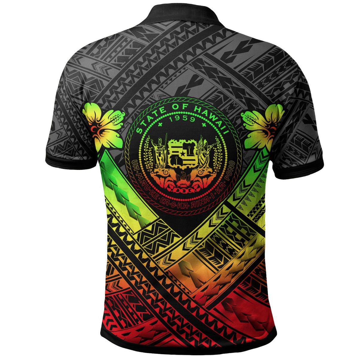 Hawaii Polo Shirt Reggae Seal Polynesian Patterns - Polynesian Pride