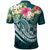 Tonga Polynesian Polo Summer Plumeria (Turquoise) - Polynesian Pride